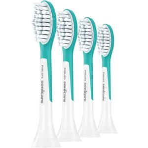 From the age of 7: Philips HX6044/33 Sonicare Toothbrush heads for Kids, Blue, Pack of 4