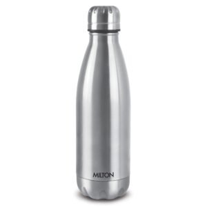 Milton Duo DLX 1000 Thermosteel 24 Hours Hot and Cold Water Bottle, 1 Litre, Silver