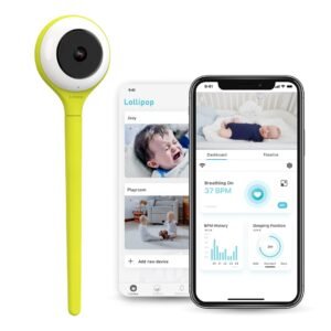 Lollipop Baby Monitor with True Crying Detection – Smart WiFi Baby Camera (Pistachio)
