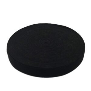 Natural Cotton Twill Tape 50 Yards 1 Inch Black, Double-Fold Herringbone Pattern, Soft, Durable, Perfect for Bunting, Wedding, Birthday Parties