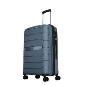 Aristocrat Liberty 8-Wheel Medium Size Hard Case Trolley Bag, Spanish Blue