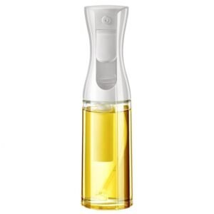 Oil Spray Bottle for Cooking, Premium Glass Oil Dispenser for Kitchen, Food Grade Refillable Oil Sprayer, Leak Proof Oil Spritzer for Air Fryer, Salad, Baking and Frying 200 ML
