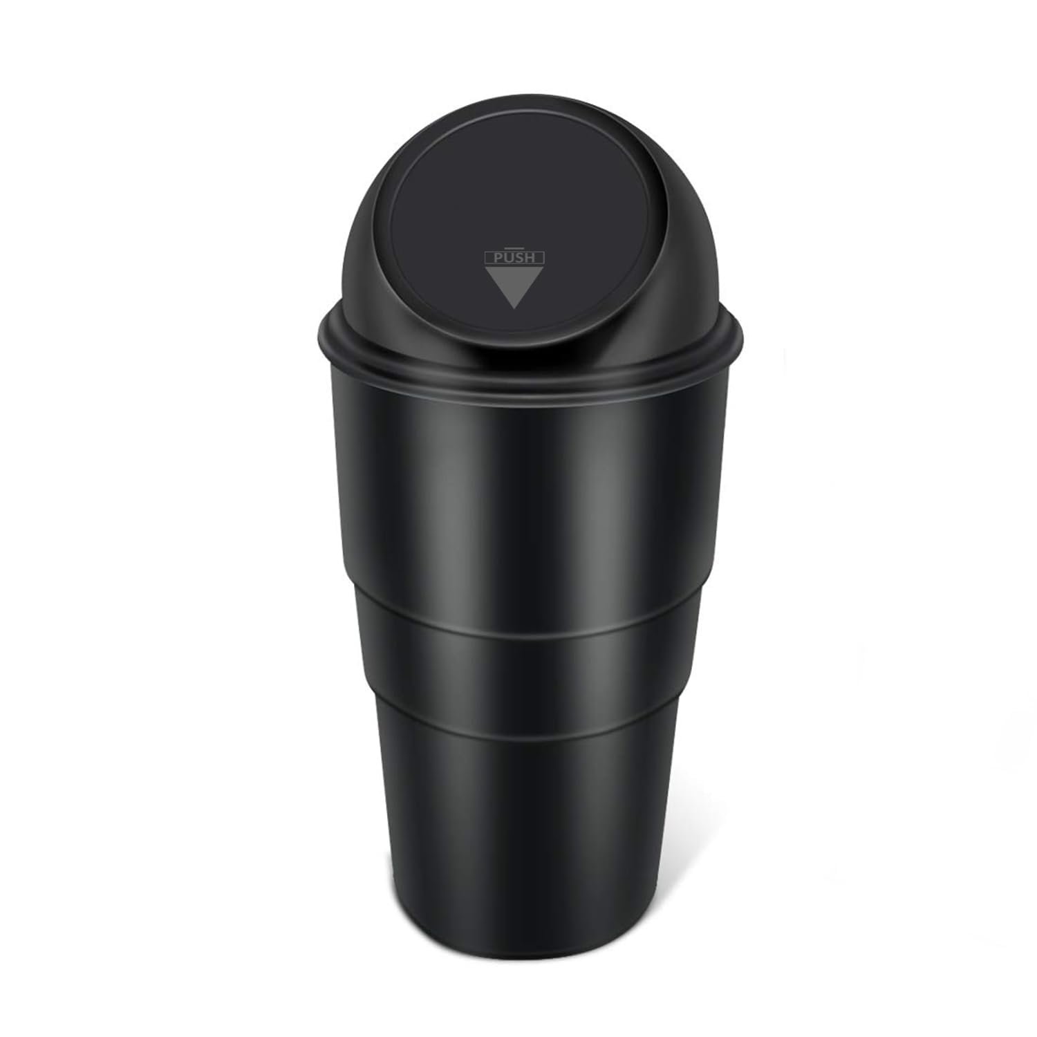 RADIANT Plastic Car Dustbin | Press-Top Dustbin For Car |Trash Bin | Car Bin Mini | Portable Trash Can, Home, Office (Black)