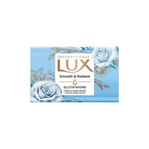 LUX International Smooth & Radiant Bathing Soap 4 x130g, LUXURIOUS BATHING EXPERIENCE, Smooth & Moisturized skin, with Glutathione & French Moisturizer, Improves Skin Texture, White Rose Fragrance