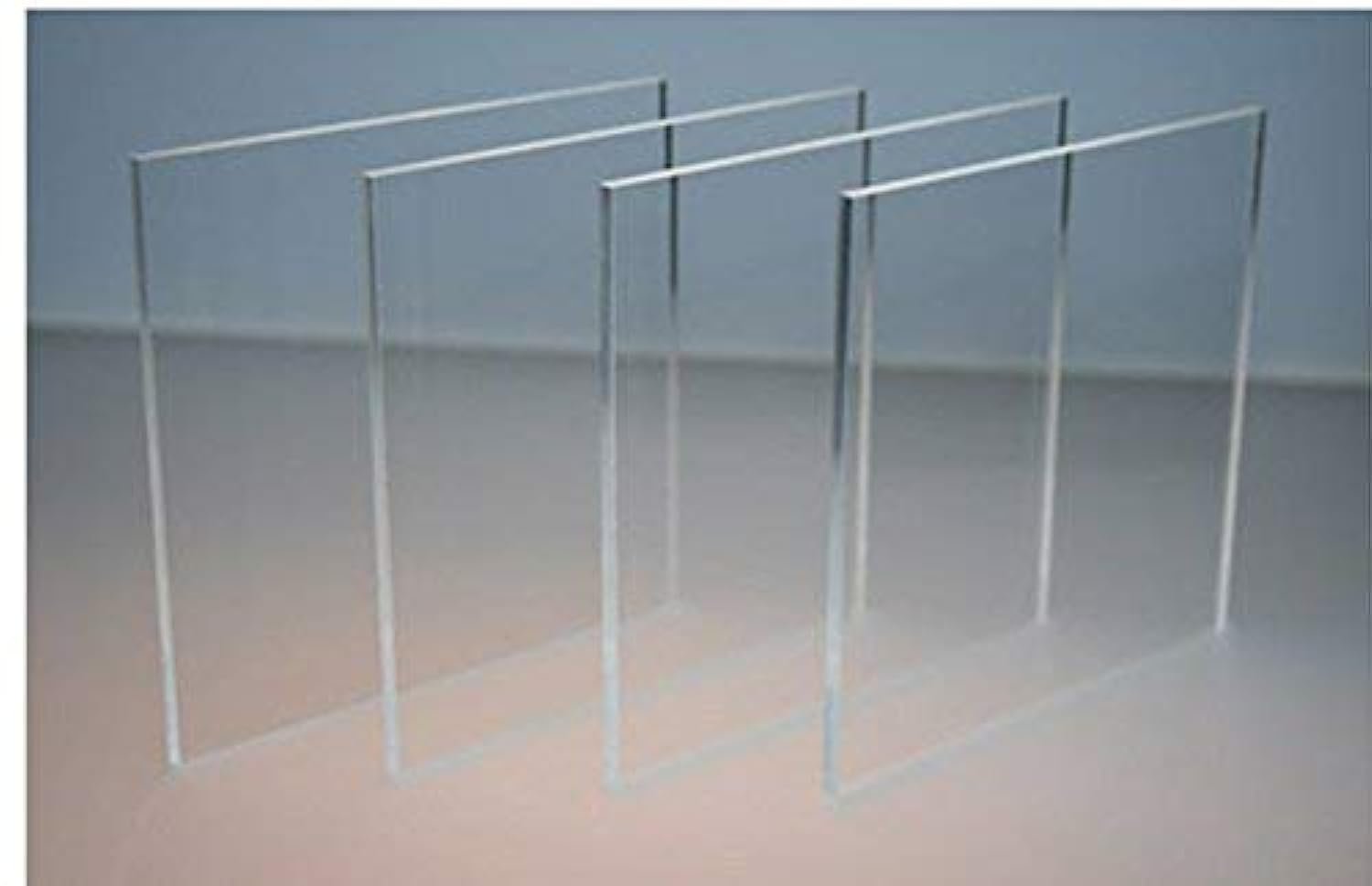 BIGIMALL Acrylic sheet 3mm Transparent 6″x6″ Pack of 4 pcs for glass painting High Gloss (3mm, 6×6, Transparent/Clear)