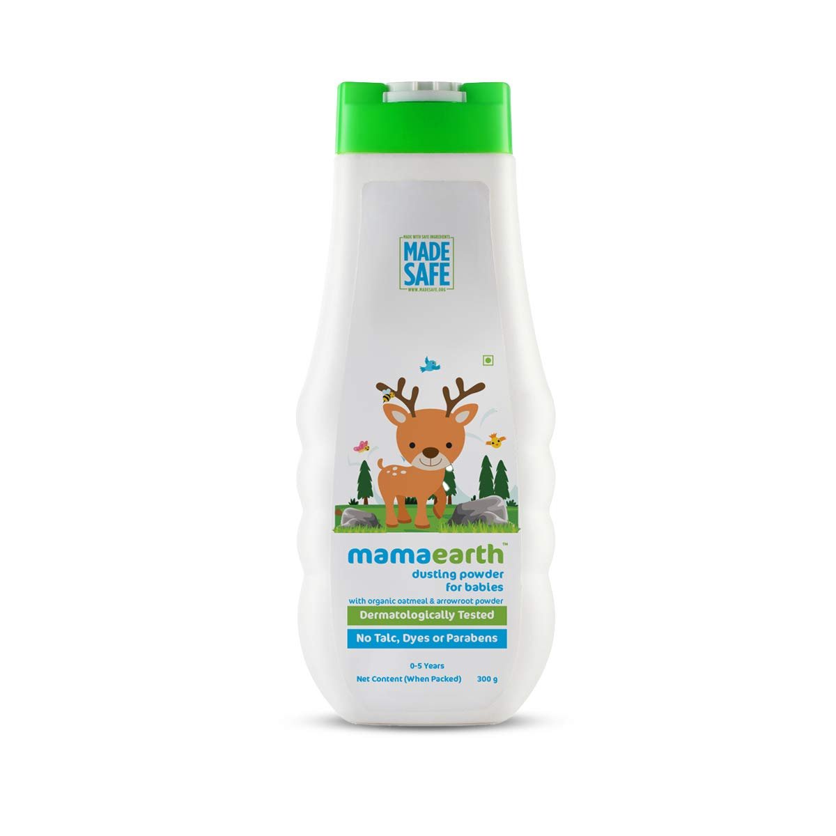 Mamaearth Dusting Power For Babies – 300 g | Infused with Organic Oatmeal and Arrowroot Powder | Calms and Relaxes Skin, Prevents Diaper Rash, Dermatologically Tested, Free From Talc and Parabens