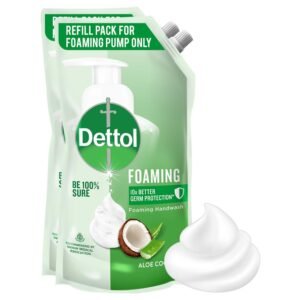 Dettol Foaming Handwash Refill – Aloe Coconut, 700ml (Pack of 2)| Rich Foam | Moisturizing Hand Wash | Soft on Hands