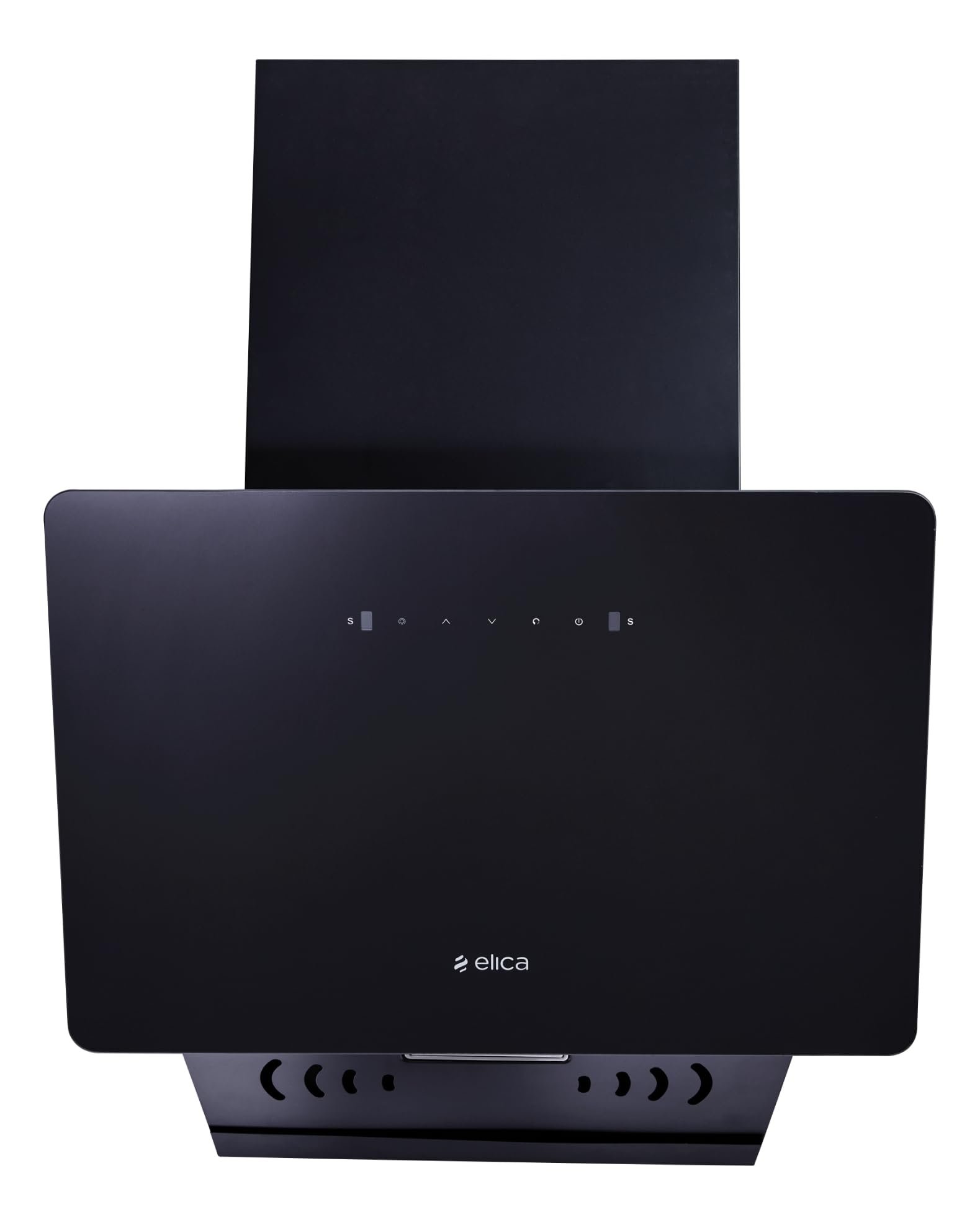 Elica 60cm 1400 m3/hr Vertical Filterless Autoclean Kitchen Chimney with Twin Suction Inlets | 15 Years Motor & 5 Years Comprehensive Warranty| KITTY FL 600 HAC LTW MS NERO |Black| Touch+Motion Sensor