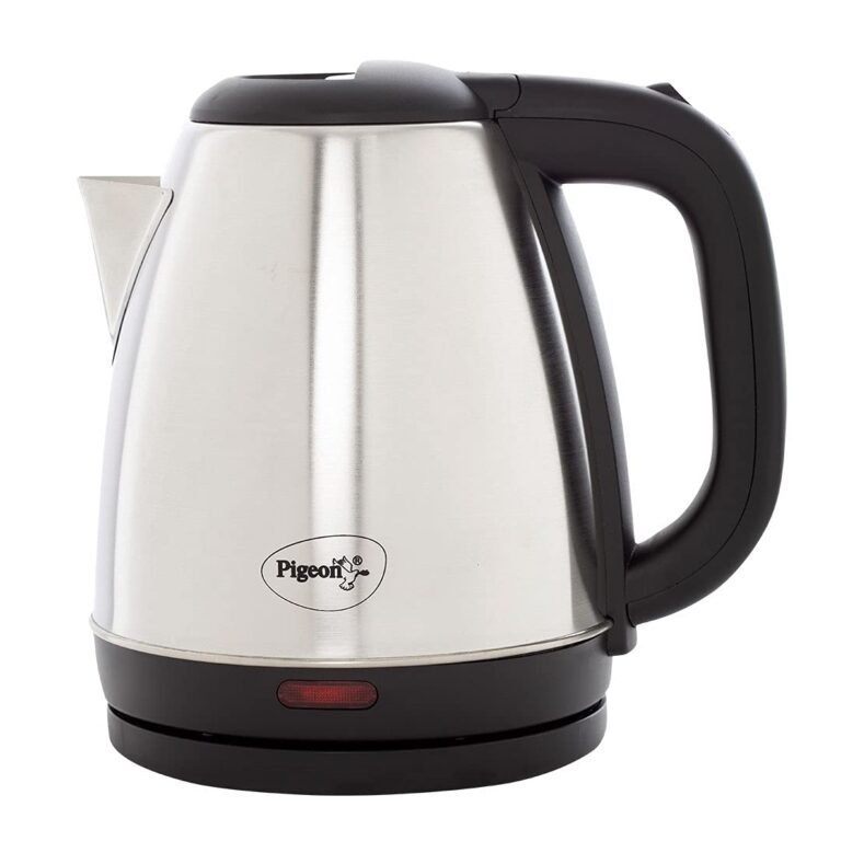 Pigeon Amaze Plus Electric Kettle 1.5 L, 1300 Watt, Stainless Steel Body with Auto Shut-off Feature Used for Boiling Water – (Silver)