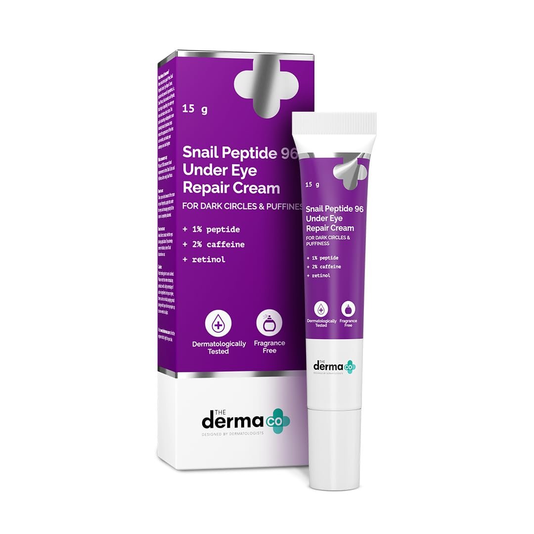 The Derma Co. Snail Peptide 96 Under Eye Repair Cream with Snail Mucin & Peptide Complex For Dark Circles & Puffiness – 15 g