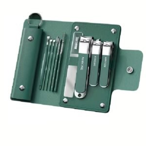 DAINTY DEN 10 IN 1 Stainless Steel Professional Manicure Set Nail Cutter For Women Nail Scissors Luxury Grooming Kit Manicure Pedicure Kit For Women(10 IN 1)