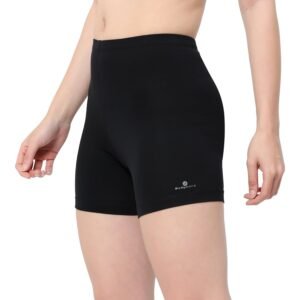 Bodyband Cycling Shorts for Woman mid Waist Stretchable Seamless Shorts for Women, Skin Fit Tights for Gym, Running, Cycling, Yoga Shorties for Womens & Girls