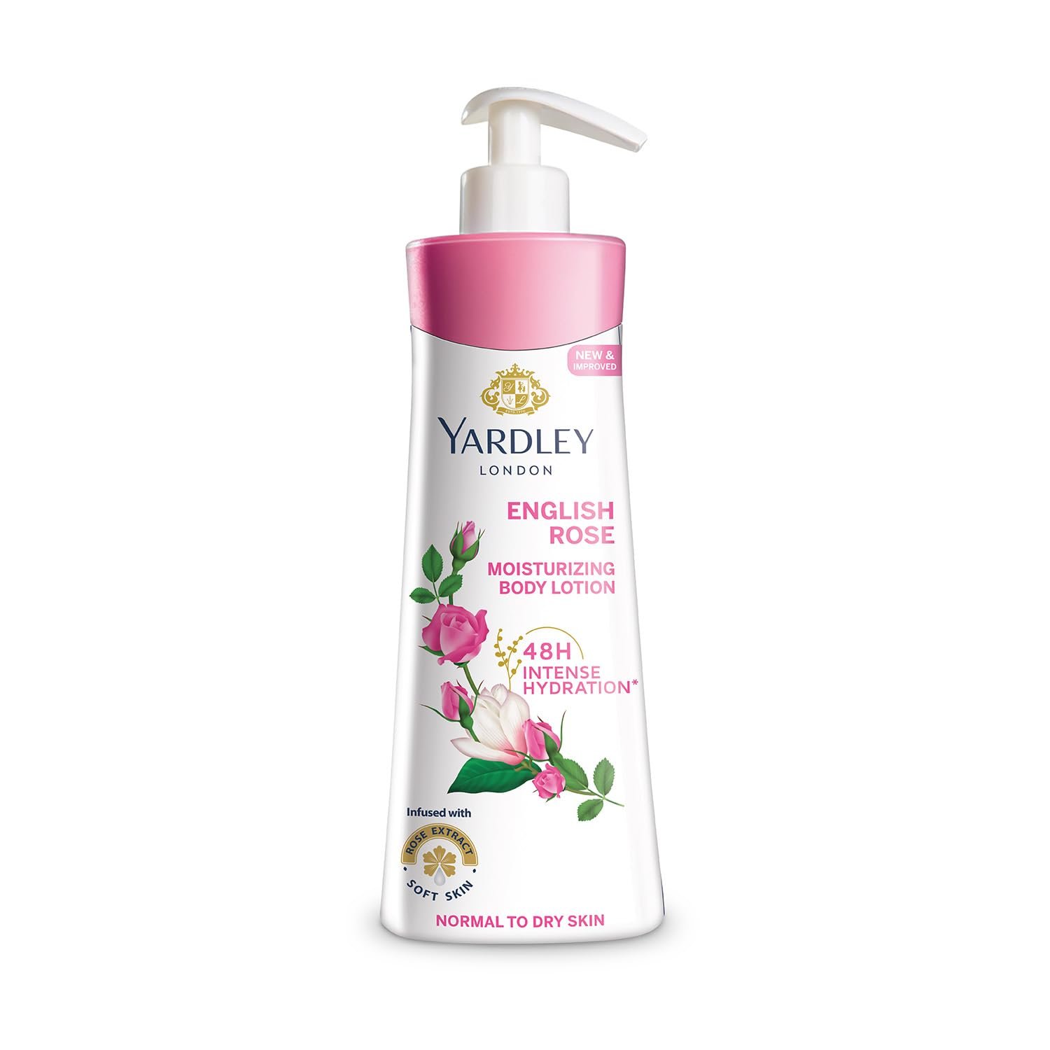 Yardley London English Rose Moisturizing Body Lotion With Germ Shield| Infused With Rose & Geranium Oil| Daily Use Hand & Body Lotion With Vitamin C & B3 For Women| 400ml