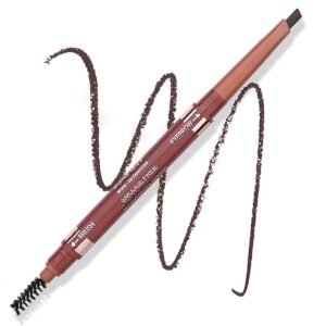 INSIGHT Smudge Free Eyebrow Pencil with Spoolie | Matte Finish | Long Lasting & Waterproof | For Indian Skin Tones | 0.5gm | Shade: Brown