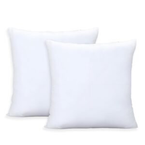 ORJ Throw Pillows Insert Set of 2,Bed and Couch Decorative Stuffer Pillows,Decorative Indoor Pillows for Sofa,100% Cotton Cover Pillow Stuffing (12×12 in)