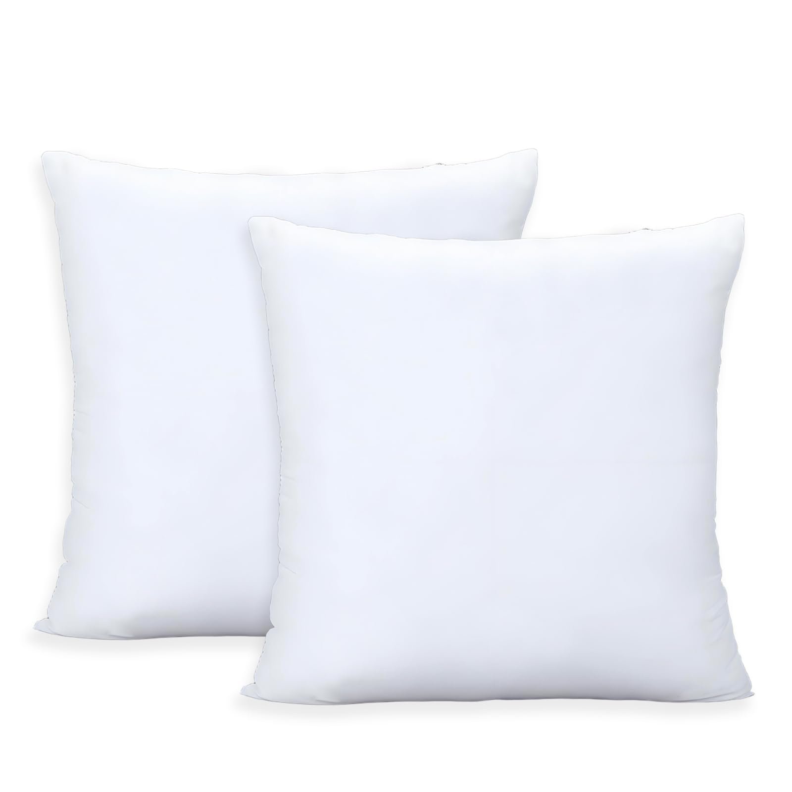 ORJ Throw Pillows Insert Set of 2,Bed and Couch Decorative Stuffer Pillows,Decorative Indoor Pillows for Sofa,100% Cotton Cover Pillow Stuffing (12×12 in)