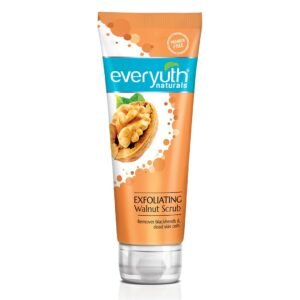 Everyuth Naturals Exfoliating Walnut Face Scrub | Removes Dead Skin, Blackheads & Whiteheads | Deep Exfoliation | With Walnut Shell|Oily, Dry, Normal, Combination & Sensitive Skin – 100g Tube