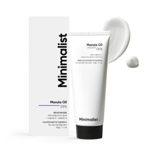 Minimalist Marula Oil 5% Face Moisturizer For Dry Skin With Hyaluronic Acid For Deep Nourishment & Hydration, For Men & Women