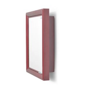Nilkamal GEMM Bathroom Cabinet with Mirror|3-Year Warranty|Modern & Stylish|Space-Saving Storage|Wall Mounted Plastic Bathroom cabinet with 5 Shelves|Bathroom Accessories|Mirror Cabinet|Durable|Maroon