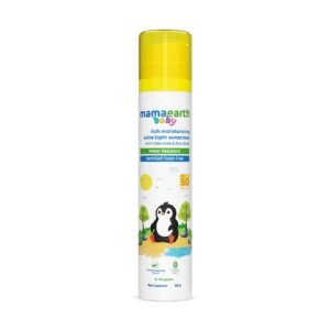 Mamaearth Baby Rich Moisturizing Ultra Light Sunscreen – 50g | SPF 50 & PA++++ | Water Resistant | Lightweight & Moisturizing | Suits all Skin Type | Safe For Babies | Dermatological Tested | Hydrating Sun Protection