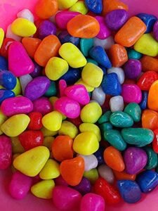 Multi-Color Stone Glossy and Decorative Garden and Glass Pebbles| for Garden Vase Fillers Aquarium Table D?cor Fountain Decoration 5Kg