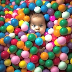EEOVEE 50 Pcs 6 cm Soft and Safe Multi Colour Fun Packed Plastic Pool Balls for Kids, 8 Colorful, BPA-Free and Non-Toxic Plastic Balls for Kids – ISI 9873 Safety Certified