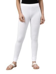 GO COLORS Soft Cotton Stretch Churidar for Women | Breathable, Mid Rise, Full Length