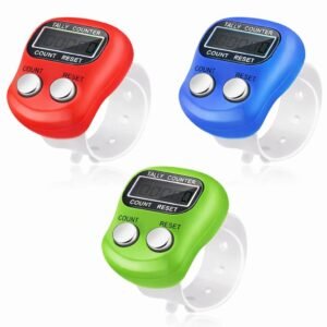 Pack 3 – Digital Finger Counter | Electronic Hand Tally Counter with LCD Display, Reset Button & Adjustable Strap | Japa Counter for Chanting, Meditation, Prayer Counting, Sports Score, Golf