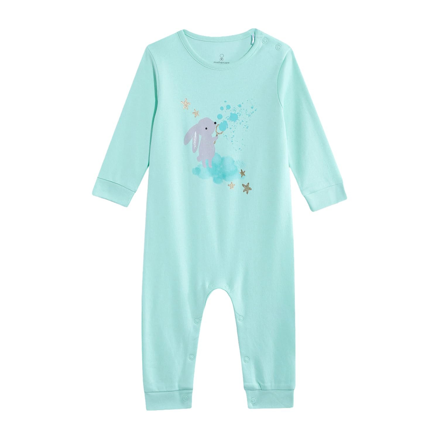 Mothercare Baby Romper Sleepsuit Autumn Print Full Sleeve Pink
