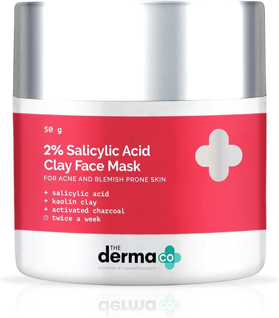 The Derma Co 2% Salicylic Acid Clay Face Mask for Men and Women for Acne & Blemish Prone Skin – 50 g(dermaco)