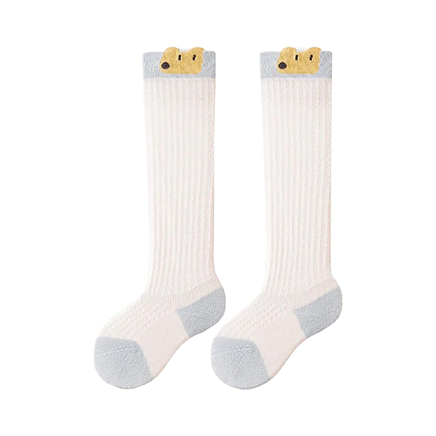 SYGA Baby Long Socks Cotton, Over The Knee, No Tightness, High-Top, Bunny Design