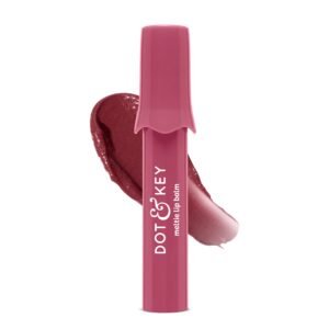 Dot & Key Meltie Lip Balm SPF 50+ In-Vivo Tested With 2% Kojic & Vitamin C | Hydrates Dry, Chapped Lips, Lightens Pigmentation, Brightens Lips | With Shea & Mango Butters, Peptide Infused | Berry Crumble | 4g
