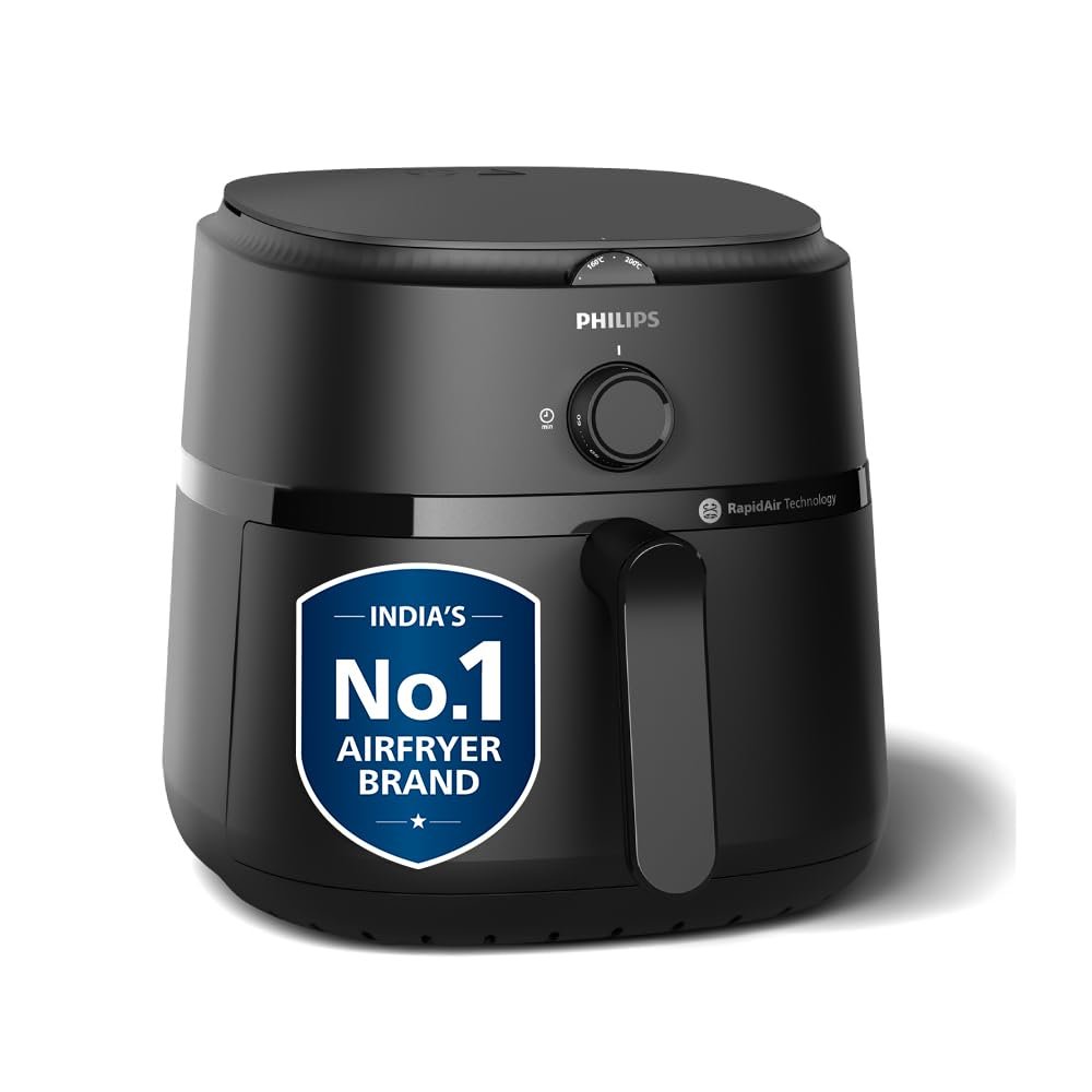 PHILIPS Air Fryer NA130, 6.2 Litre, Extra Large, 100% Food Safe
