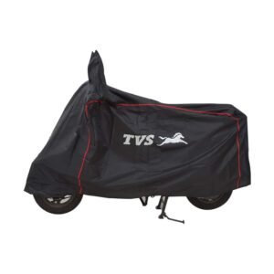 TVS Bike Body Cover for Rain, Dust & UV Protection | Fits All Scooters & Two Wheelers | Water Resistant, All-Weather Cover – Black