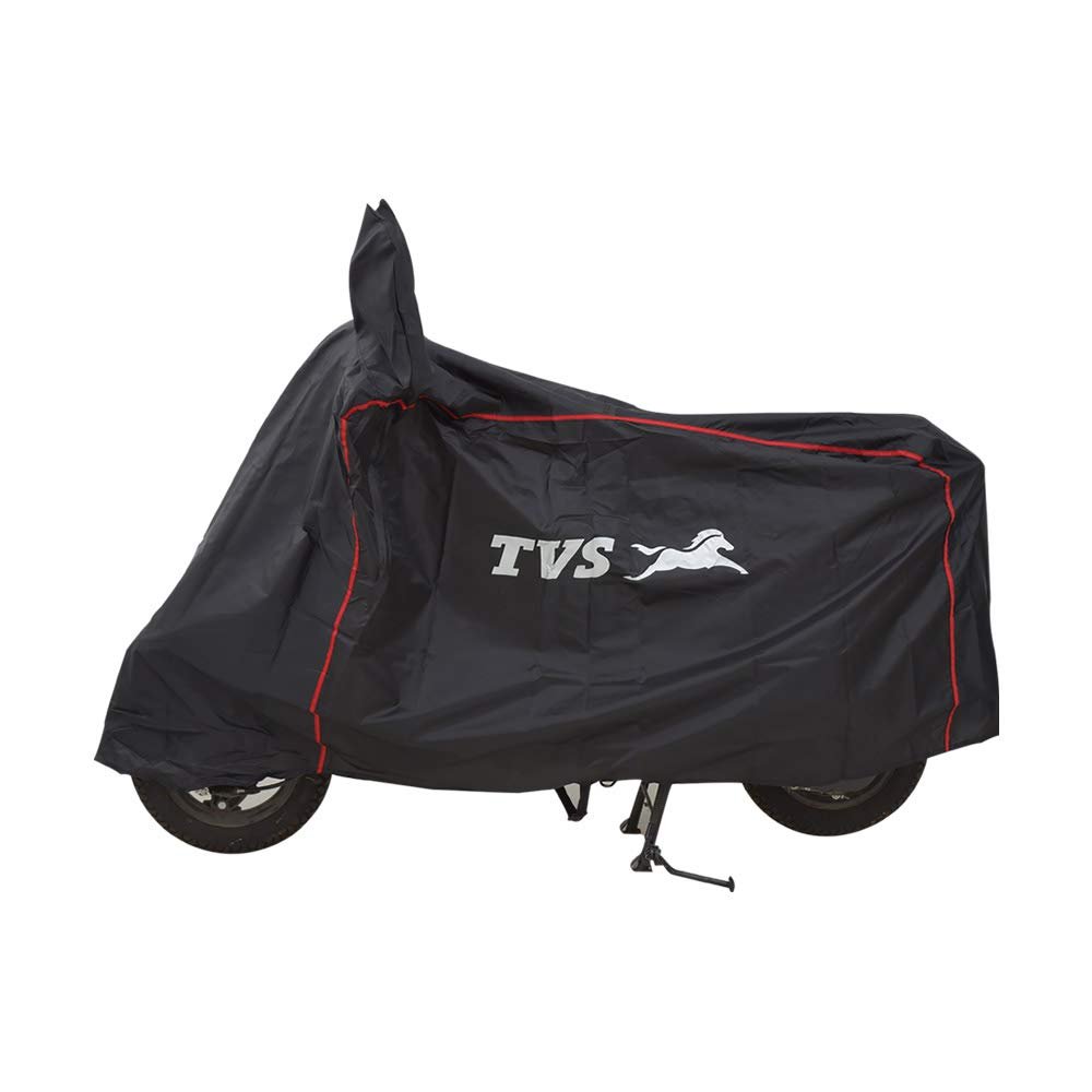 TVS Bike Body Cover for Rain, Dust & UV Protection | Fits All Scooters & Two Wheelers | Water Resistant, All-Weather Cover – Black