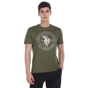 U.S. Polo ASSN. Men’s I643 Comfort Fit Printed Lounge Cotton T-Shirt
