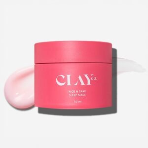 Clayco Hydrating Rice & Sake Sleep Mask | Clay Face Mask for Glowing Skin | Japanese Skincare Collagen Mask | Sulfate-Free Vegan Night Cream For Women | Best Skin Care Product For Glass Skin