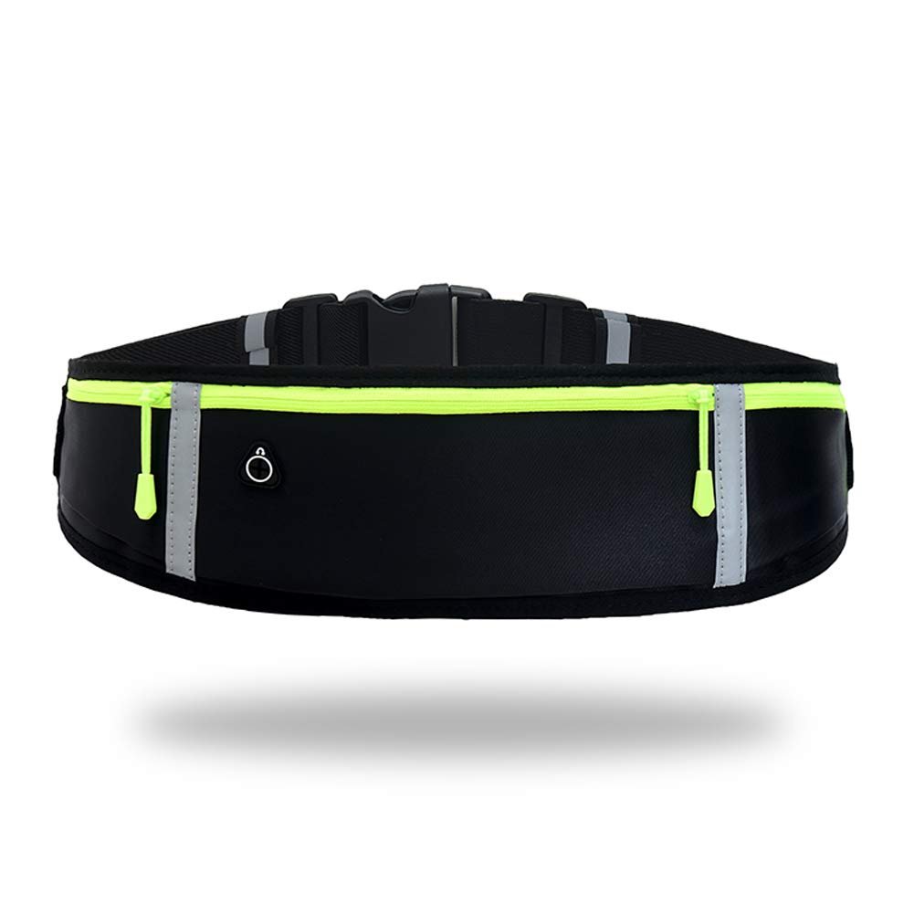 GORWRICH Running Belt with Waterproof Adjustable Elastic Strap, Sweatproof waistpacks with Large Capacity, Perfect for Running and Outdoor Activities, Black, One Size, Sports