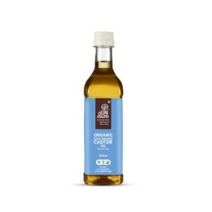 Pure & Sure Organic Cold Pressed Castor Oil 250ml| 100% Natural & Cold Pressed | For Hair Growth, Eyelashes, Eyebrows & Skin – Natural Moisturizer & Conditioner – Organic Beauty Essential