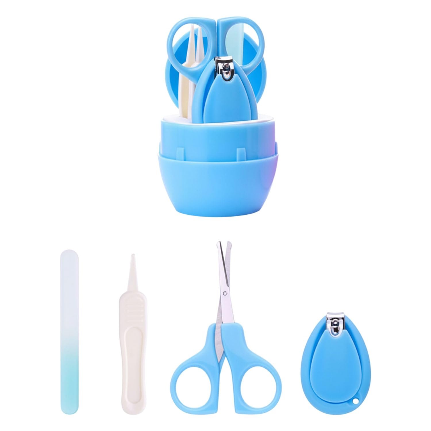 SYGA Baby, Infant and Toddler Grooming Kit with Scissors – Unique Baby Shower Gift for Girls and Boys (Blue)