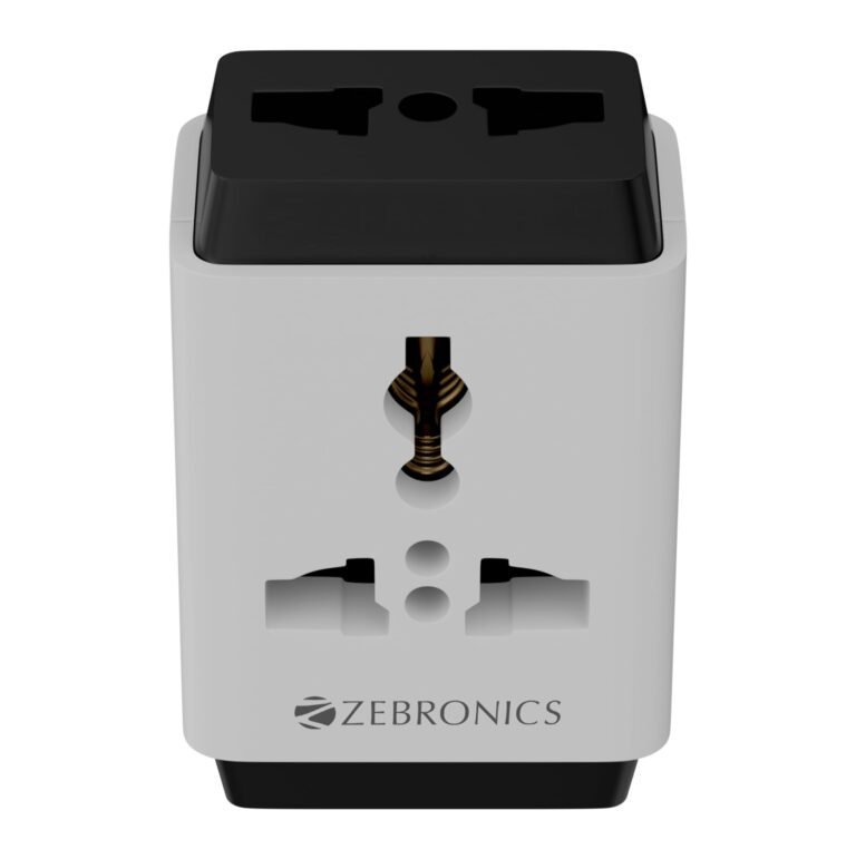 Zebronics 3 Pin Multiplug Travel Adapter With Universal Socket | 1440 Watts | 6 Amps | Compact & Durable Converter Plug for Travel, Home & Office Use (Power Plug 31)