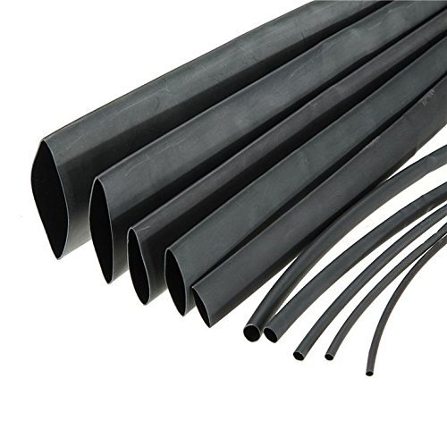Rpi shop – 10 Meters in total Heat Shrink Tubes: 1 meter each of (1mm, 3mm, 5mm, 6mm, 8mm & 10mm) & 2 meter each of (2mm & 4mm) Total 10 Meter Polyolefin 2:1 Sleeve for Wrap with plastic BOX- Black