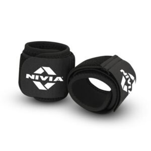 Nivia Wrist Support for Men & Women, Gym Wrist Band for Gym Workout, Hand Band Strap, Black (1 pair)