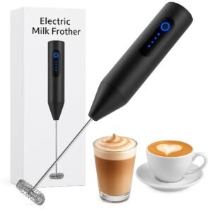 Bonsenkitchen Rechargeable Milk Frother & Coffee Whisker with Dual Spring Tech |Coffee Frother Electric Blender Mixer |Hand Blender |Coffee Maker and Beater Electric(Multi)