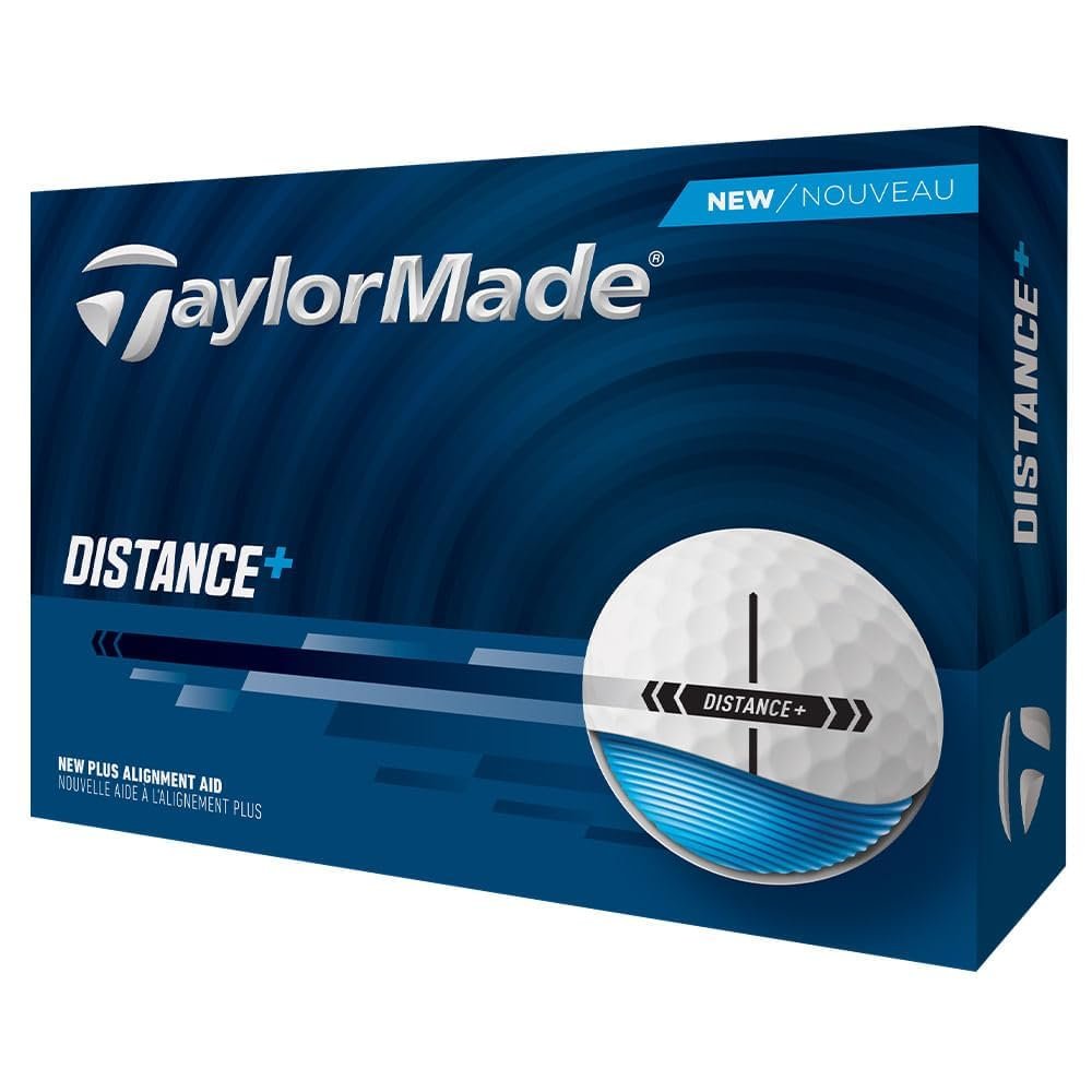 TaylorMade Golf 2025 Distance+ Golf Balls, White, 1 Dozen