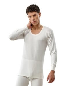 Lux Inferno Men’s Charcoal Thermal Vest – Full Sleeves, Round Neck, Regular Fit | Winter Innerwear (Pack of 1)