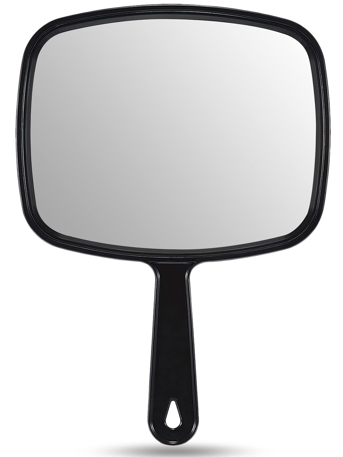OMIRO Hand Mirror, All Black Handheld Mirror with Handle, 6.3″ W x 9.6″ L