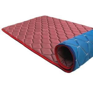 Coir-on Slim 1 Inch PU Foam Foldable Mattress – Portable Roll Up Floor Bed Gadda, Reversible Soft Knitted Fabric, Soft and Durable Mattress