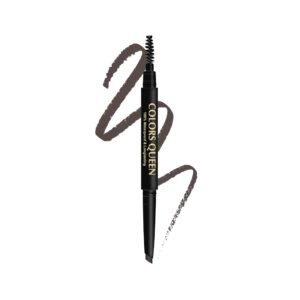 Colors Queen Brow Master Eyebrow Definer Pencil with Spoolie | Natural Looking Brows | Smudge Proof, Waterproof and Long Lasting Eyebrow Pencil (Brown)