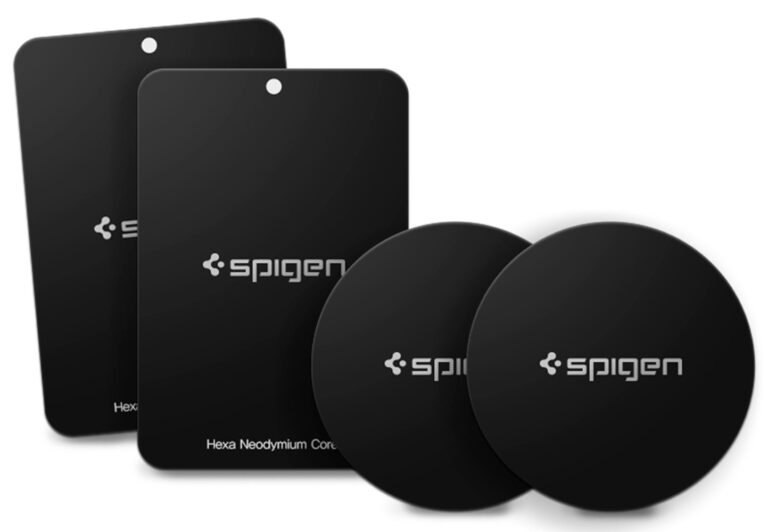 Spigen Magnetic Metal Plate Set for Car Phone Mount (4 Pack) – Black